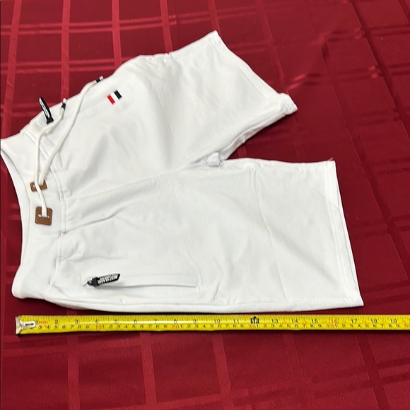 White Drawstring Shorts - Picture 8 of 9